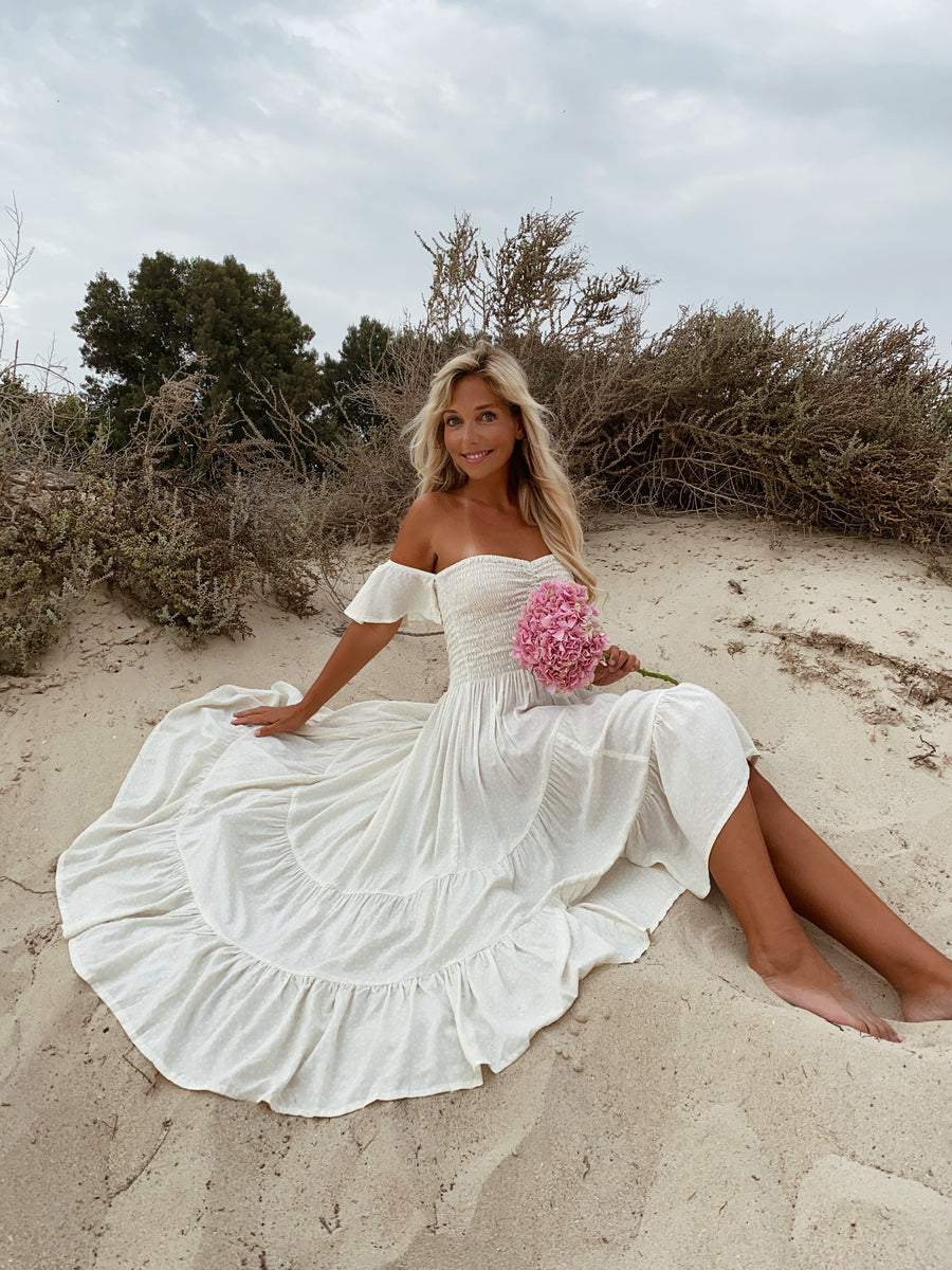 ワンピース Low Tide : 25SS / SUEDE BALLOON DRESS (2COLORS) A-Line One-Shoulder Sleeveless Tulle Evening Dresses With